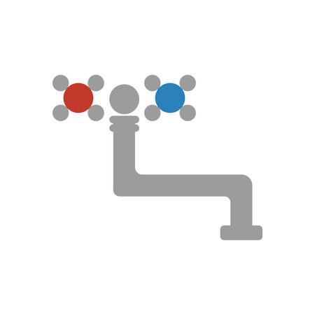 Water tap illustration on the white background. Vector illustrationのイラスト素材