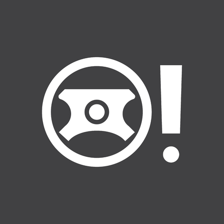 Faulty power steering sign. Car dashboard icon. Vector illustrationのイラスト素材