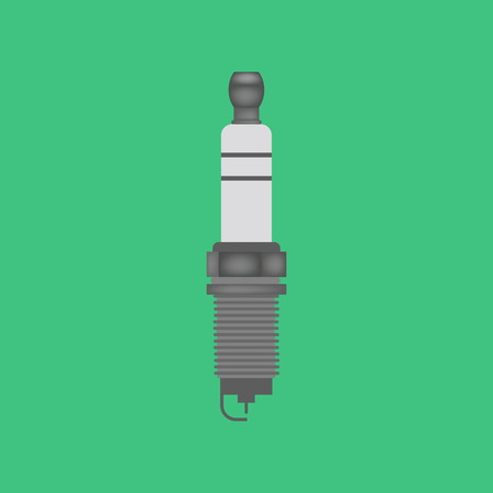 Car spark plug. Auto part illustraton. Vector illustrationのイラスト素材