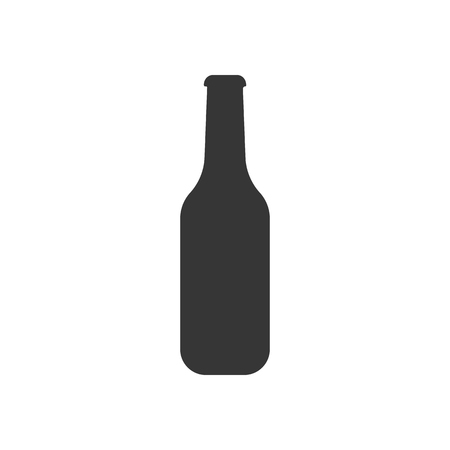 Bottle illustration silhouette on the white background. Vector illustrationのイラスト素材