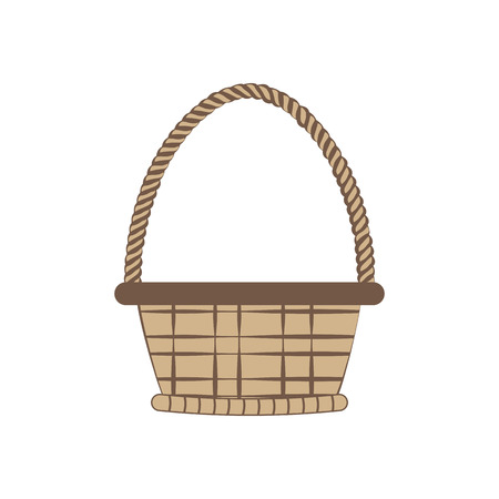 Basket vector illustration on the white background. Vector illustrationのイラスト素材