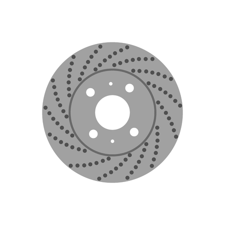 brake disk on the white background. Vector illustrationのイラスト素材