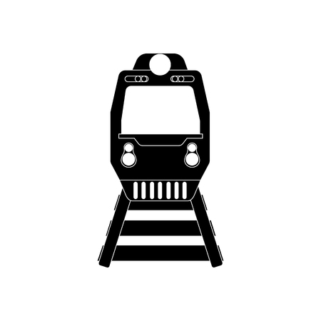 Train silhouette on the white background. Vector llustrationのイラスト素材