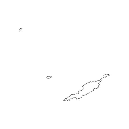 Anguilla map silhouette on the white background. Vector illustrationのイラスト素材