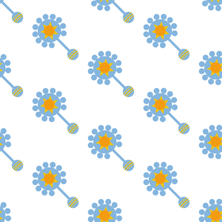 Baby beanbag pattern on the white background. Vector illustrationのイラスト素材