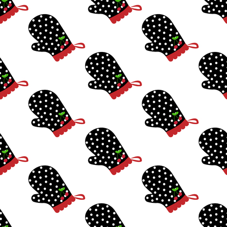 Potholder pattern on the white background. Vector illustrationのイラスト素材