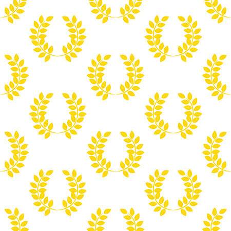 Leaf wreath pattern on the white background. Vector illustrationのイラスト素材