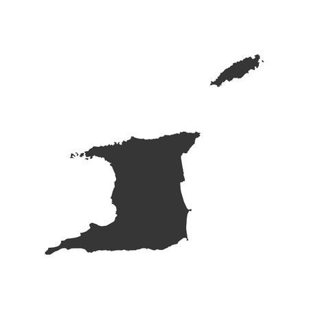Trinidad and Tobago map on the white background. Vector illustrationのイラスト素材