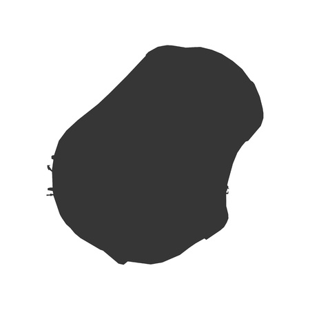Nauru map outline on the white background. Vector illustrationのイラスト素材