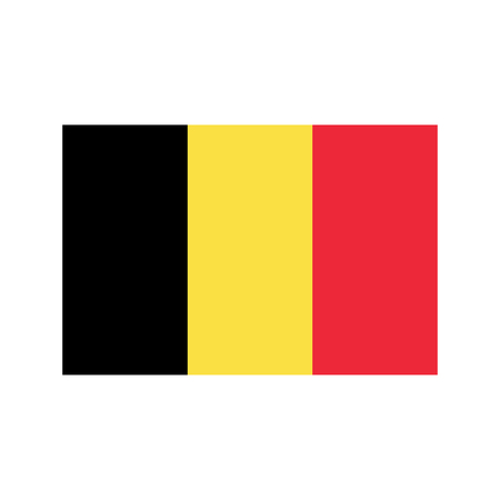 Belgium flag on the white background. Vector illustrationのイラスト素材