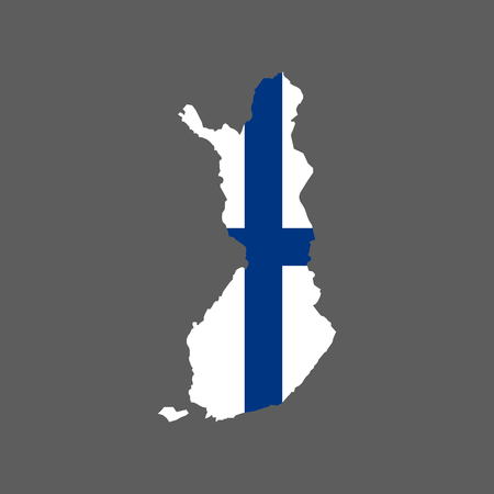 Finland on the gray background. Vector illustrationのイラスト素材