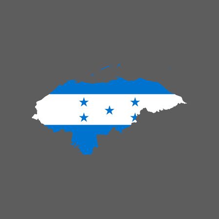 Honduras flag and map on the gray background. Vector illustrationのイラスト素材
