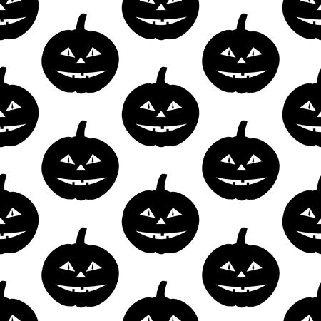 Jack-o-lantern pumpkin pattern background Vector illustrationのイラスト素材