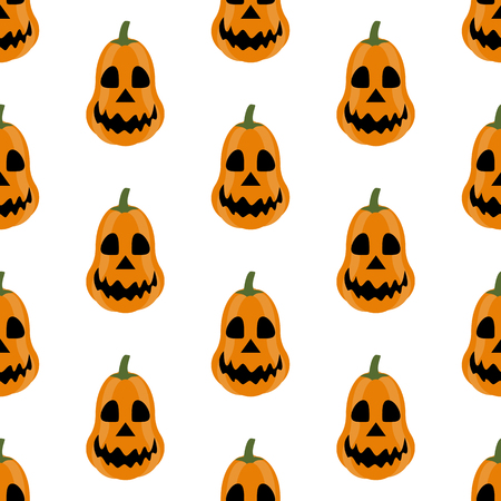 Jack-o-lantern pumpkin patternのイラスト素材