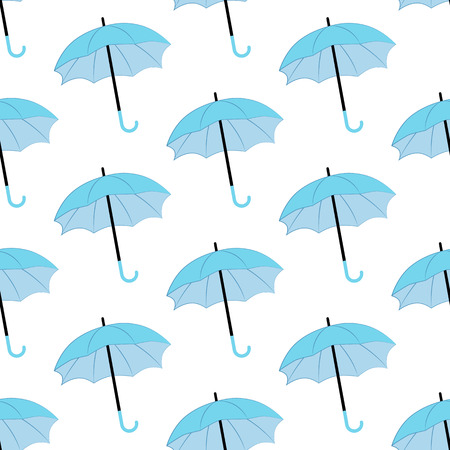 Blue umbrella seamless pattern.のイラスト素材