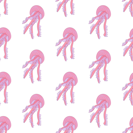 Jellyfish seamless patternのイラスト素材