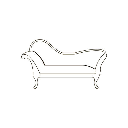 Chaise lounge armchair seat on the white background. Vector illustrationのイラスト素材