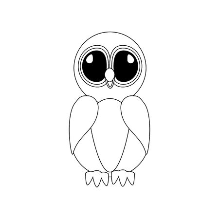 Owl vector illustration on the white background. Vector illustrationのイラスト素材