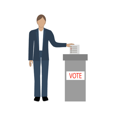 Voting illustration on the white background. Vector illustrationのイラスト素材