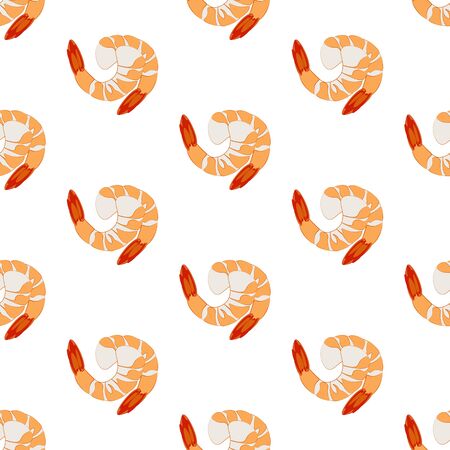 Shrimp seamless patternのイラスト素材