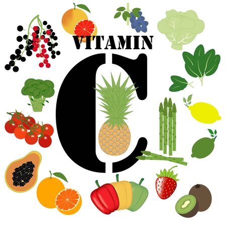 Vitamin C illustrationのイラスト素材