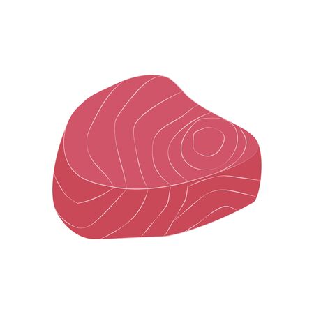 Tuna fish piece illustrationのイラスト素材