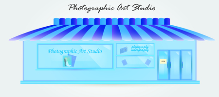 Art studio flat design illustration.のイラスト素材