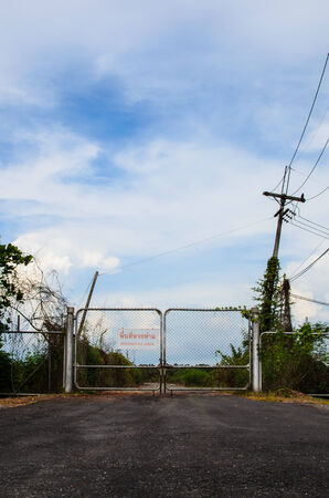 Thai label,that means restricted Area の写真素材