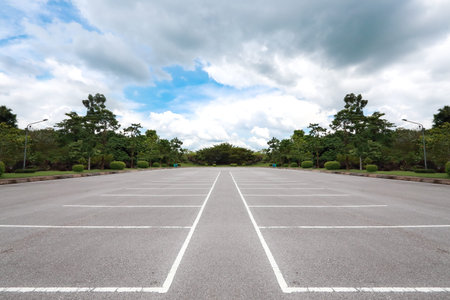 outdoor car parkの写真素材