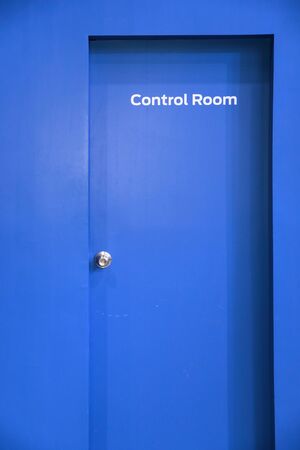 Control room blue colorの写真素材
