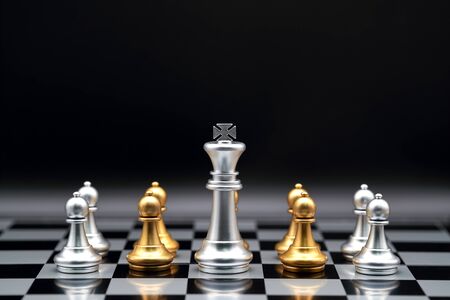 Chess business idea for competition, success and leadership conceptの写真素材