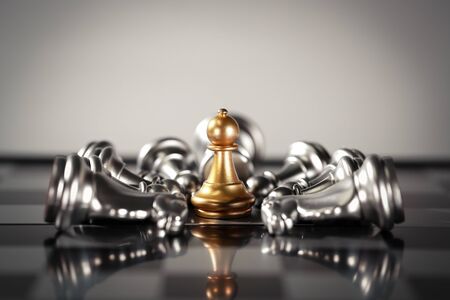 Chess business idea for competition, success and leadership conceptの写真素材