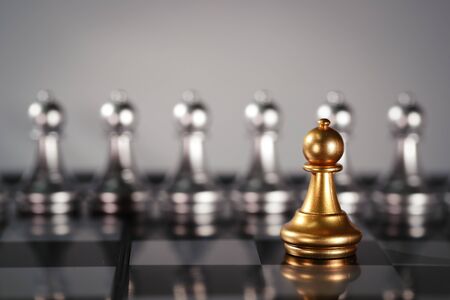 Chess business idea for competition, success and leadership conceptの写真素材