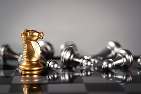 Chess business idea for competition, success and leadership conceptの写真素材