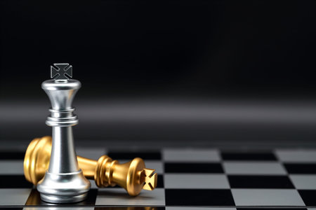 Chess business idea for competition, success and leadership conceptの写真素材
