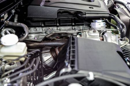 closeup new car engineの写真素材