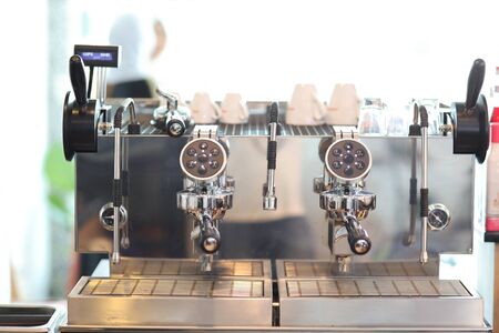 coffee maker machine for barista in coffee shopの写真素材