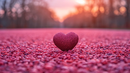 Beautiful red heart of love wallpapers background with glitter, bokeh lights, romantic and charm atmosphere in background. Valentine concept. Generative Aiの素材