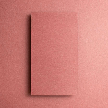 Memo pad on red background. top view, copy spaceの写真素材