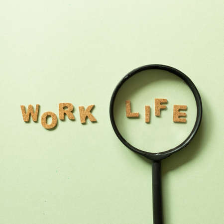 Work and Life Balance Concept. top viewの写真素材