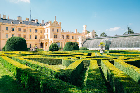 Castle Lednice and garden in Lednice, Czech Republicのeditorial素材
