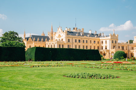 Castle Lednice and garden in Lednice, Czech Republicのeditorial素材