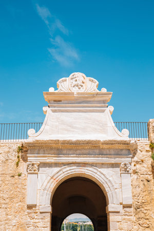 Zadar old town Sea Gate in Croatiaのeditorial素材