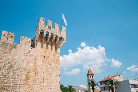 Kamerlengo castle and fortress in Trogir, Croatiaのeditorial素材