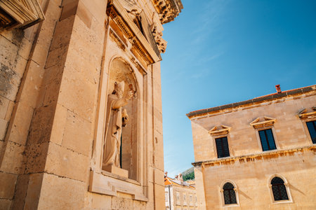 Medieval old town Dubrovnik Cathedral in Dubrovnik, Croatiaのeditorial素材
