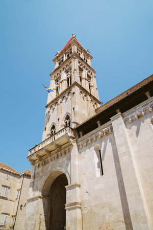 Cathedral of St. Lawrence in Trogir, Croatiaのeditorial素材
