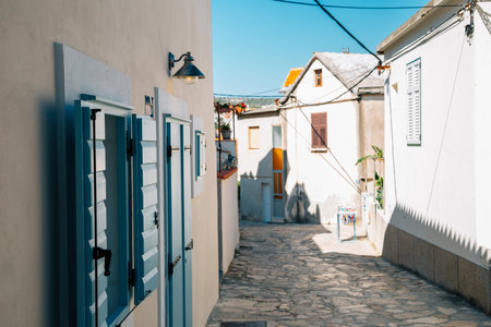 Primosten village at summer in Croatiaのeditorial素材