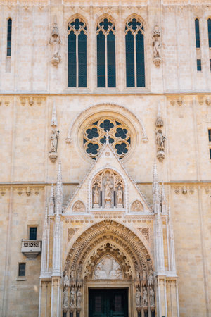 Zagreb Cathedral in Zagreb, Croatiaのeditorial素材