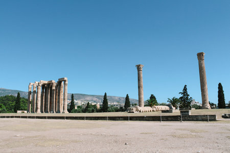 The Temple of Olympian Zeus in Athens, Greeceのeditorial素材