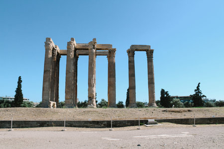 The Temple of Olympian Zeus in Athens, Greeceのeditorial素材